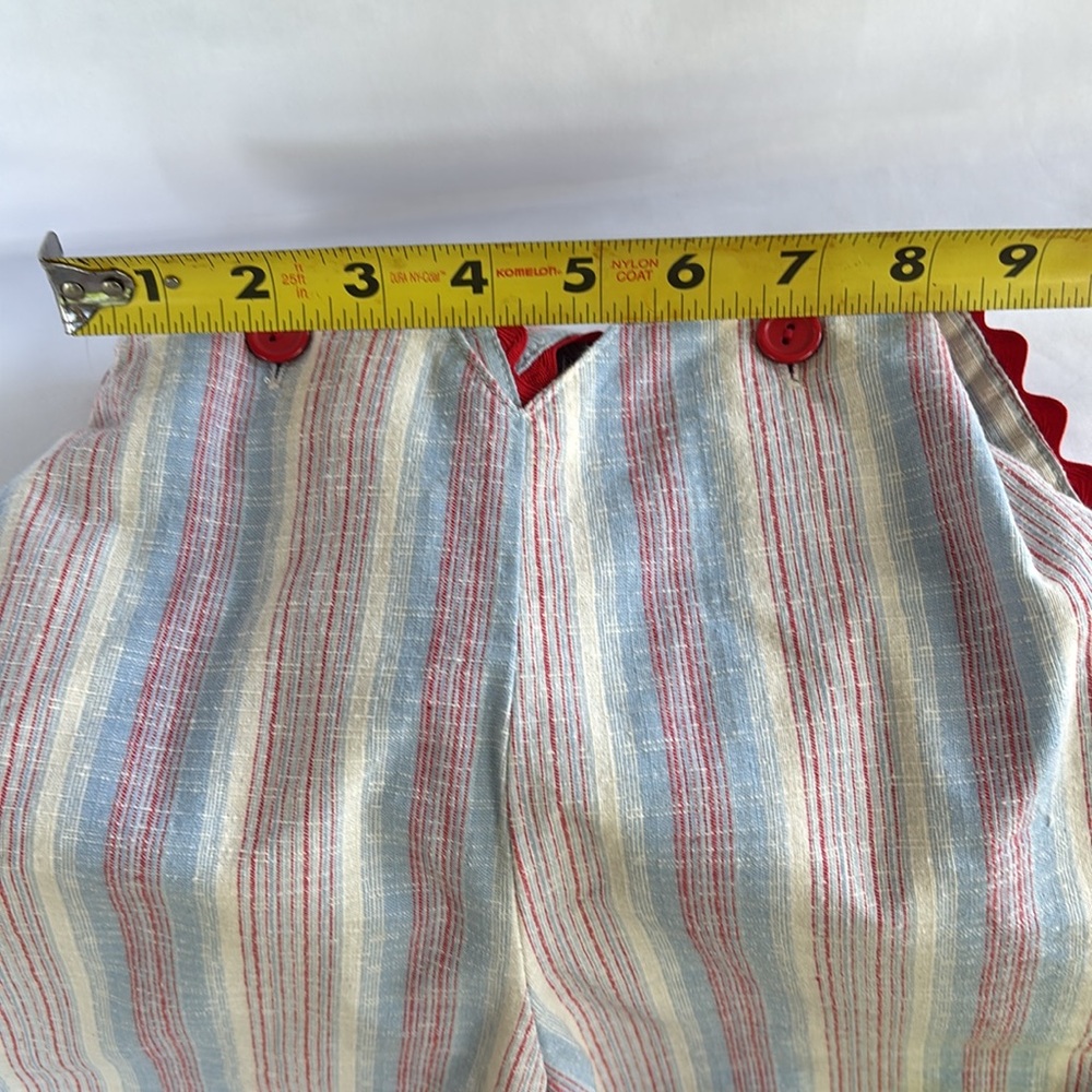 VINTAGE NWOT NECK & NECK JUNIOR UNISEX OVERALLS STRIPPED WITH RED DETAIL 4T - Picture 8 of 12